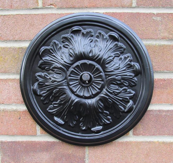 12inch acanthus leaf Pattress Plate ROSE AND SUN CAST IRON WALL TIE