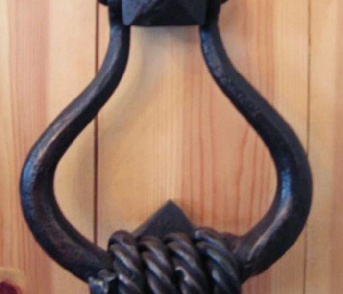 Door knocker black iron