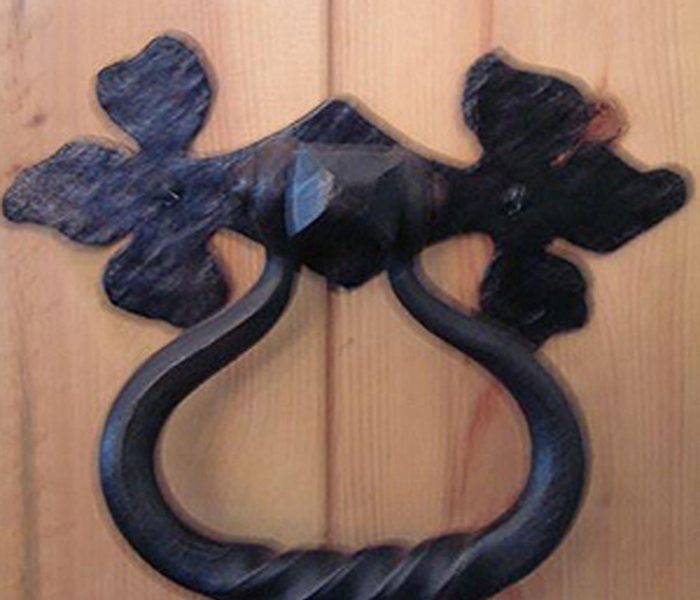 hand forged black metal Door knocker