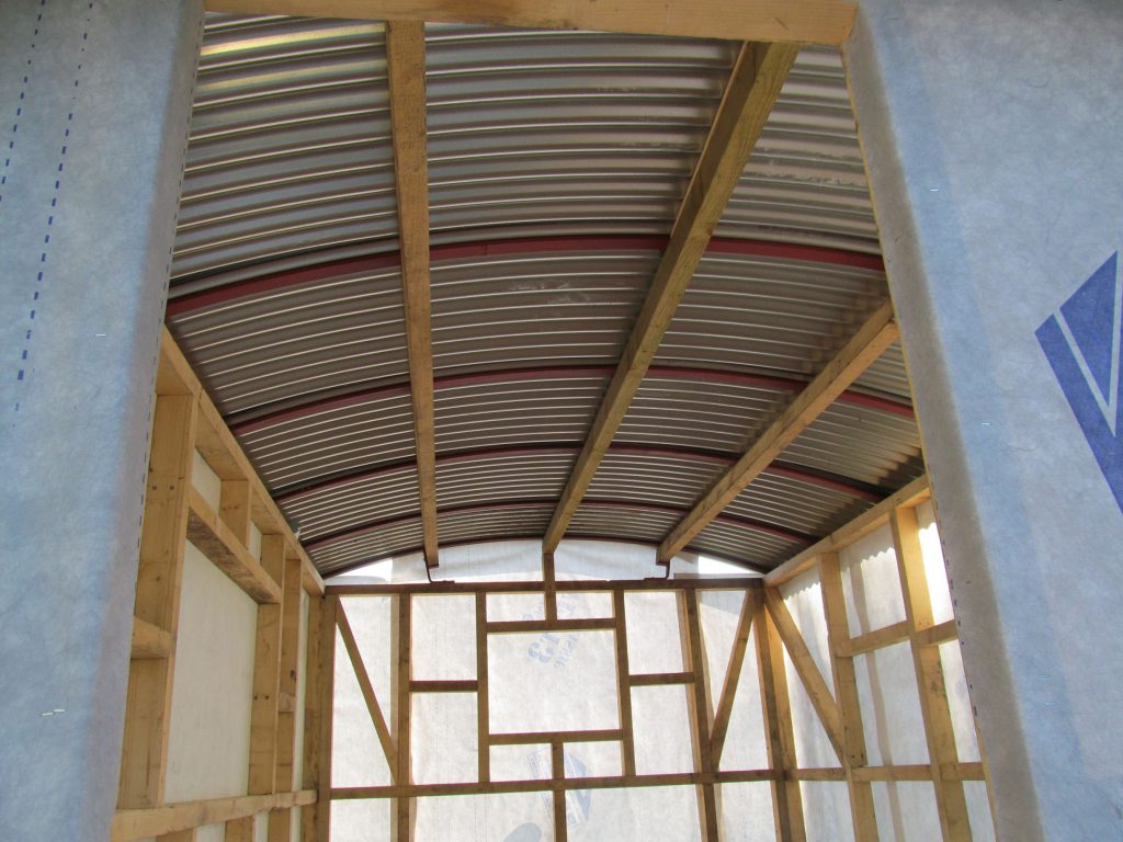 Curved tin roof sheets x 6 Ironmongery